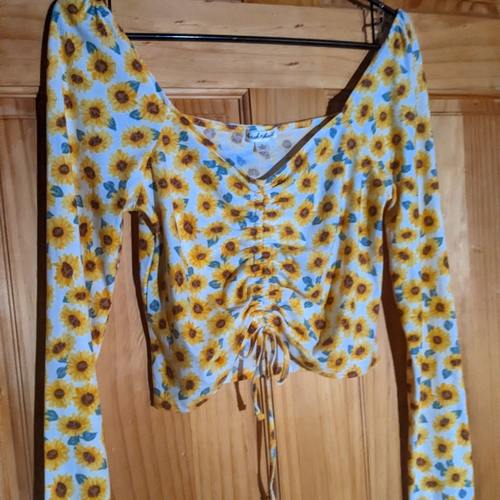 Derek Heart Sunflower Top